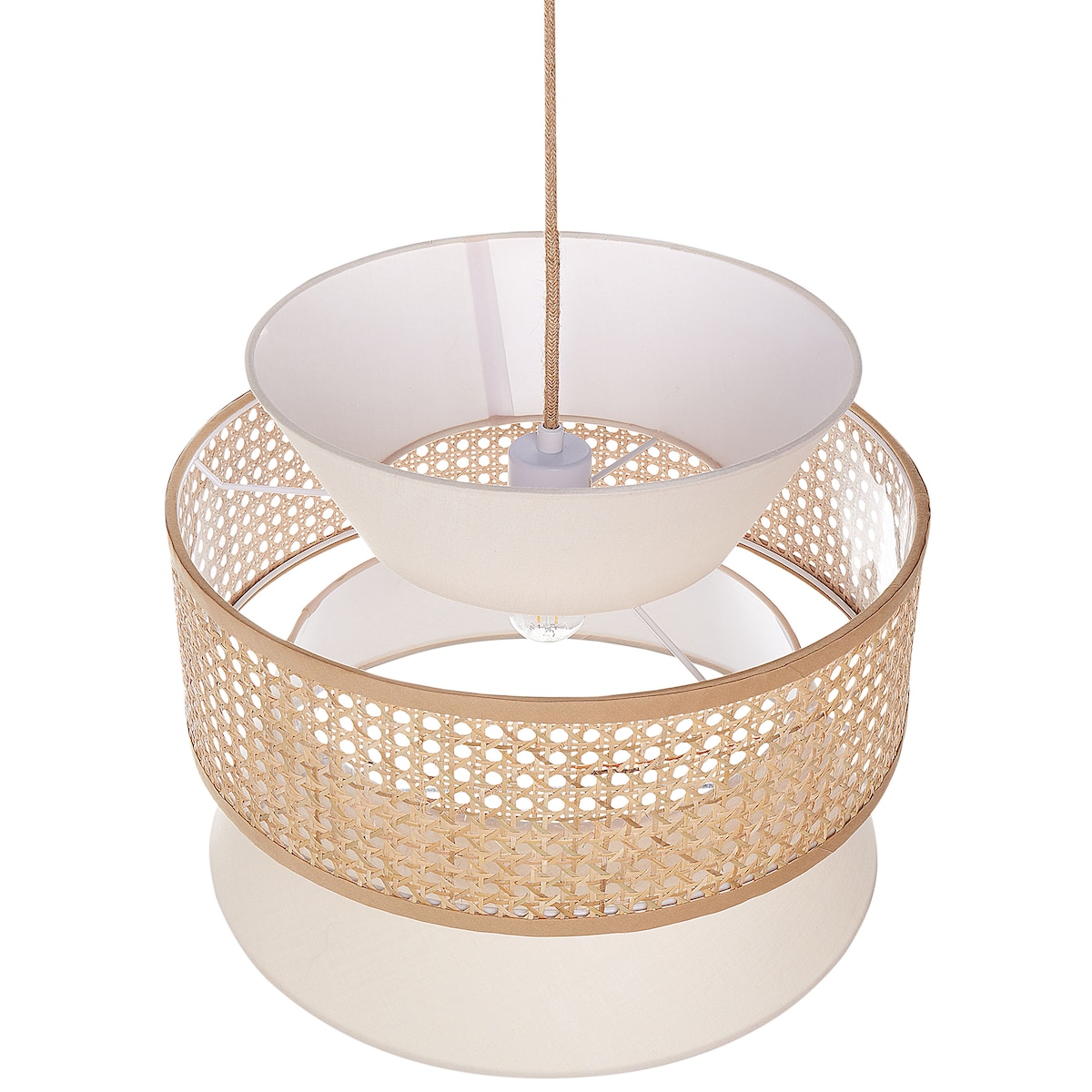 Lampa wisząca LUYANO Rattan Beżowy