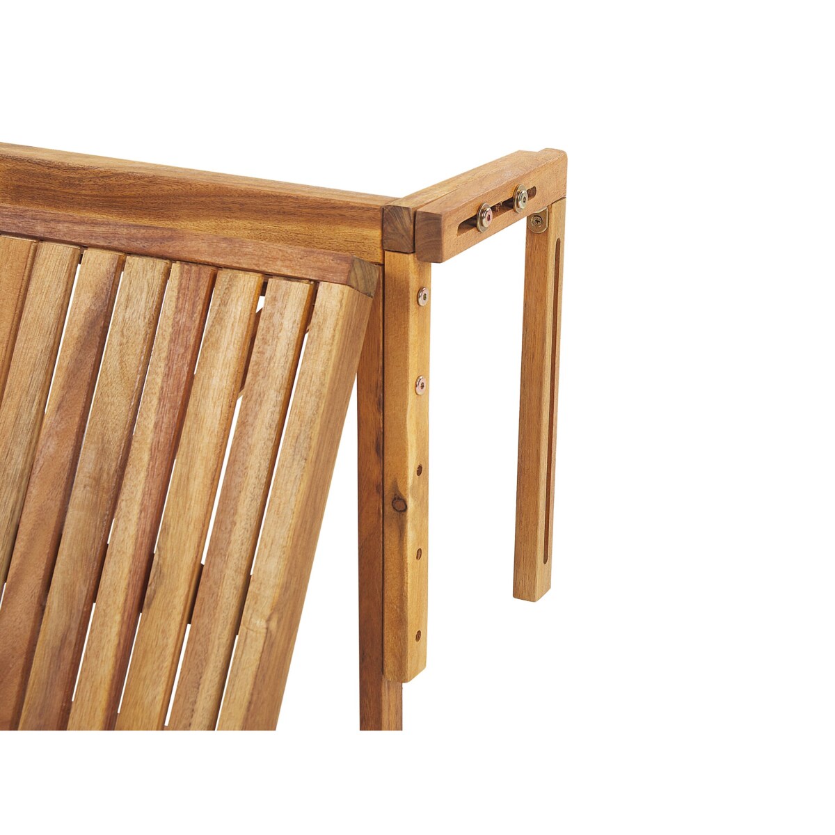 Stolik balkonowy wiszący akacjowy 60 x 40 cm jasne drewno UDINE