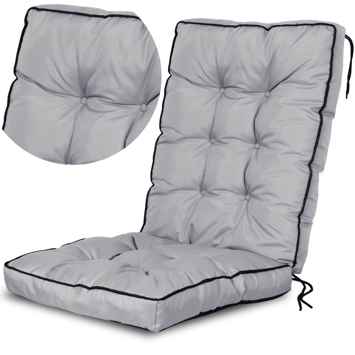 Poduszka Ogrodowa 50X50X80Cm Na Krzesło Ogrodowe Leżak Fotel Wysoka Gruba