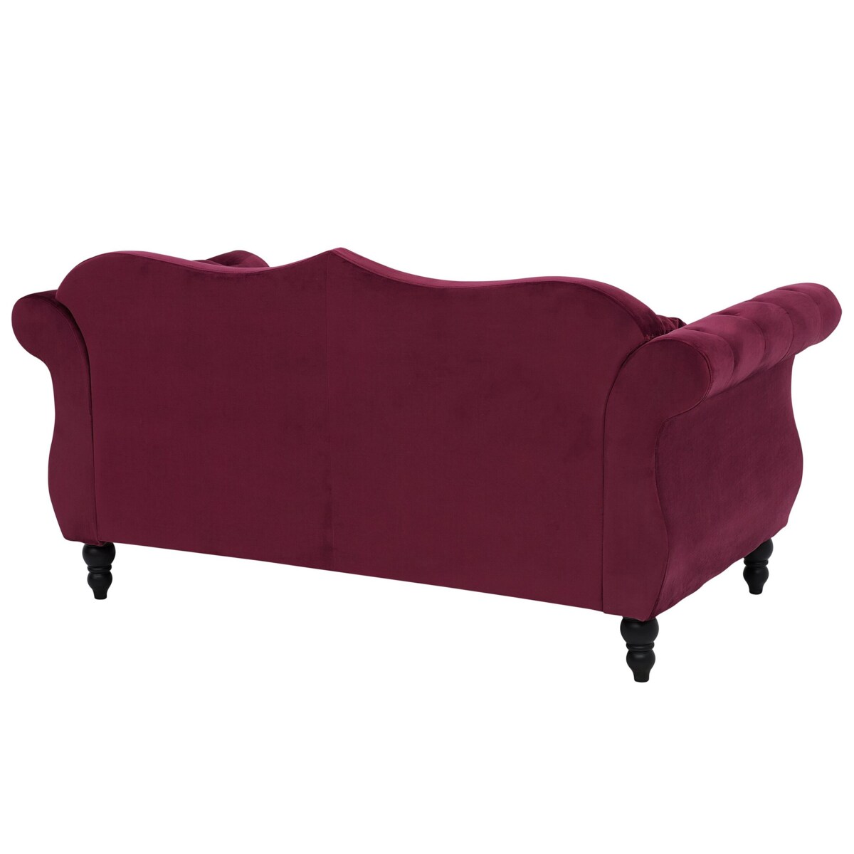 Sofa 2-osobowa welurowa burgundowa SKIEN