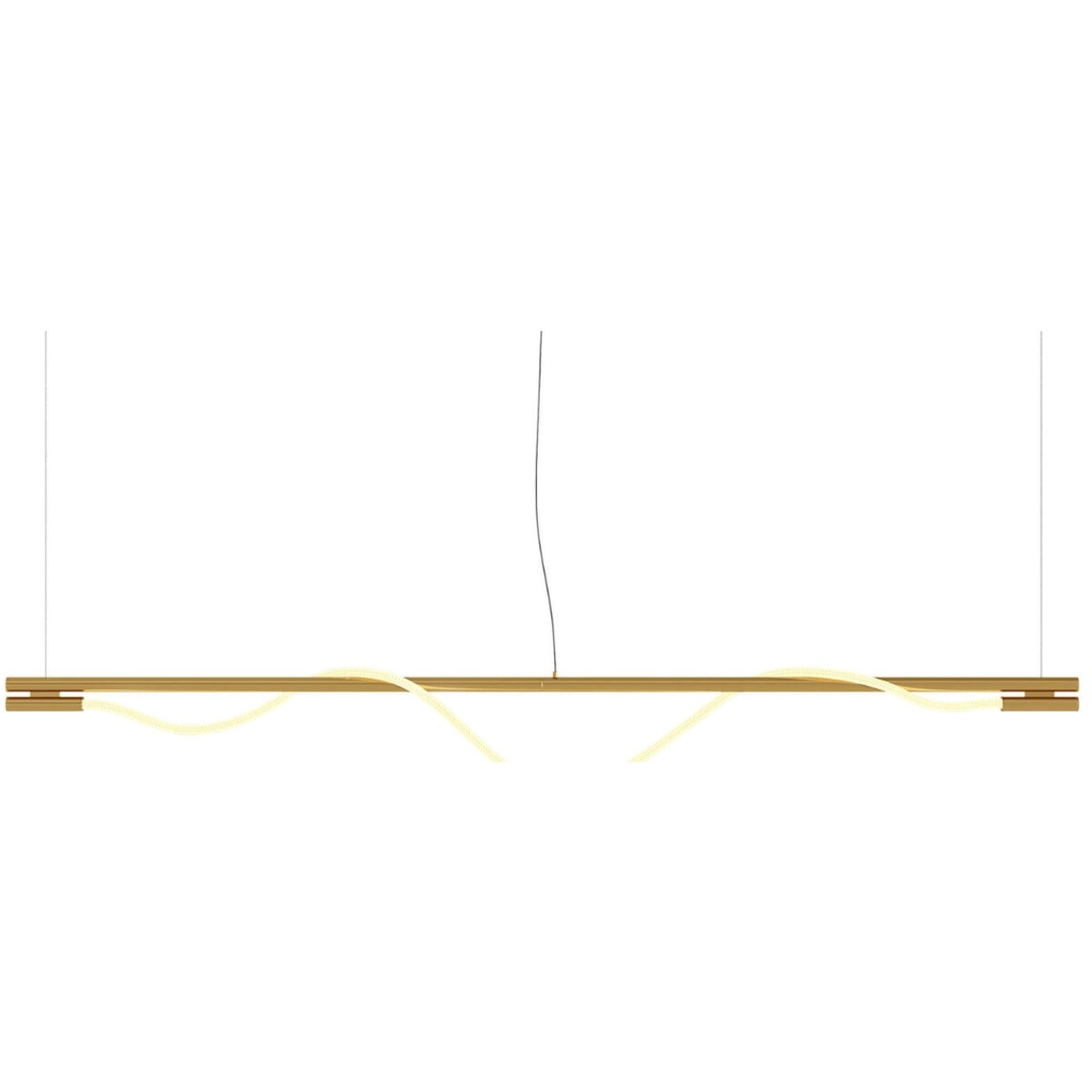 Lampa wisząca Rosa MOD166PL-L20G3K LED 21W podłużna złota