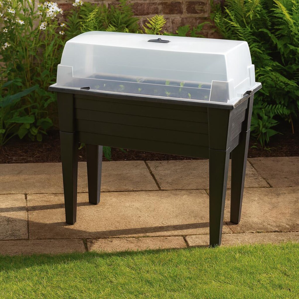 Stolik ogrodowy do upraw BOTANIC, miniszklarnia z pokrowcem ochronnym, 78 cm