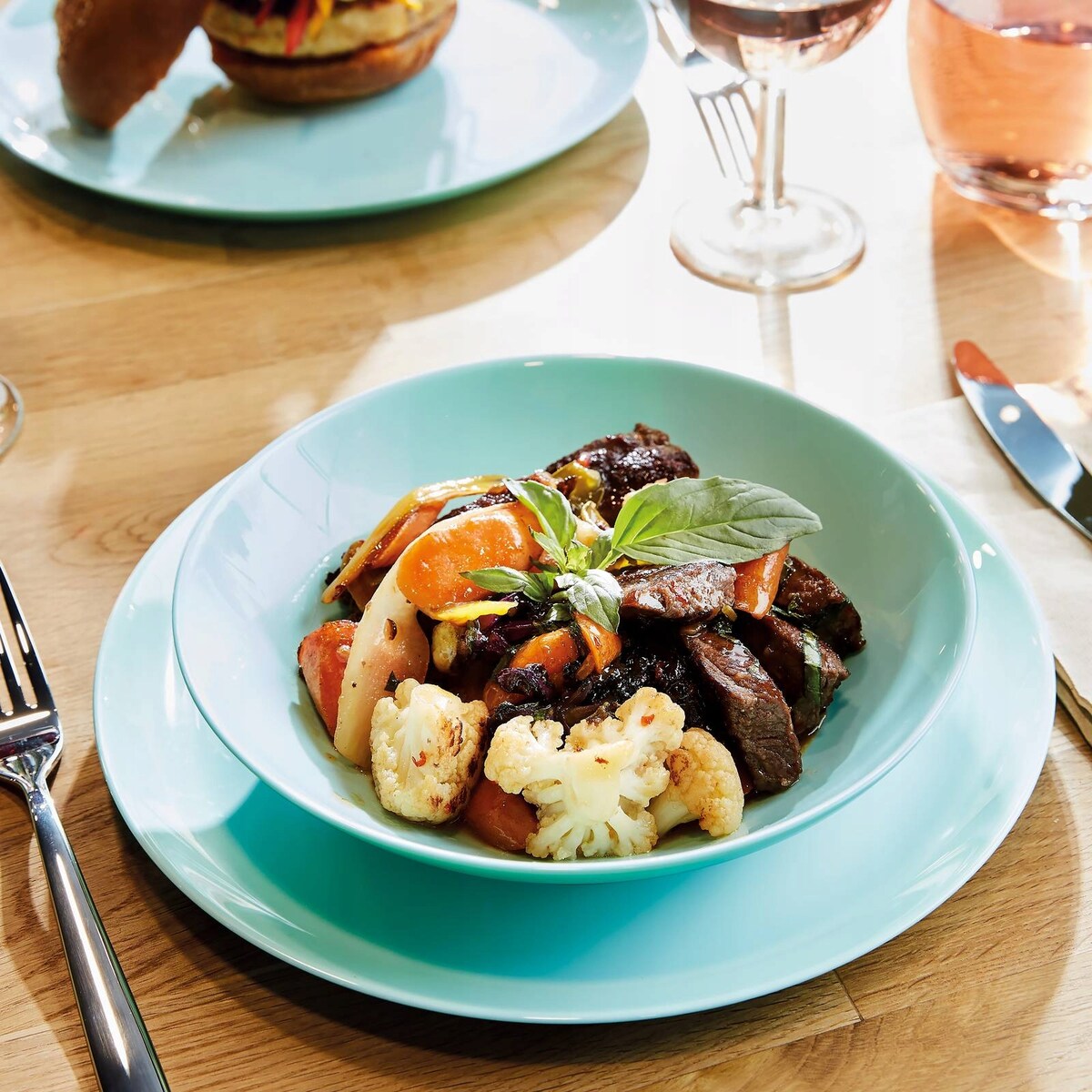 6x TALERZ OBIADOWY GŁĘBOKI 20 cm LUMINARC TURKUSOWY NA ZUPĘ jedzenie serwis