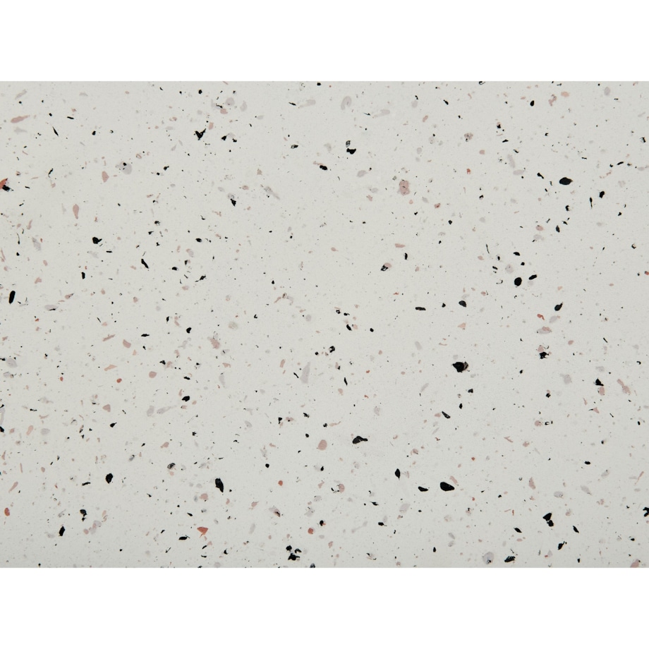 Stolik pomocniczy biały z efektem lastryko CAFFI