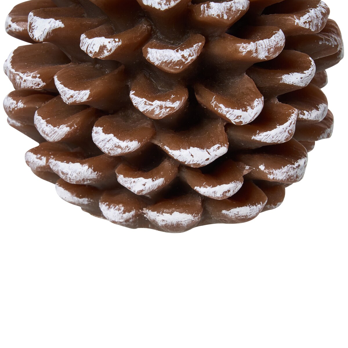 Zestaw 4 świec LED IVRESSE Szyszka 15/12 cm Brązowy