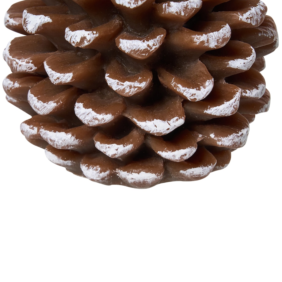 Zestaw 4 świec LED IVRESSE Szyszka 15/12 cm Brązowy