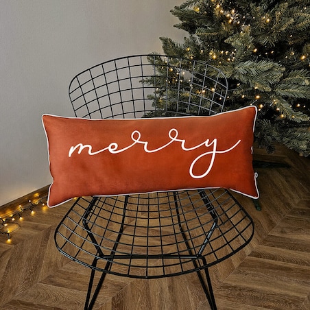 Poduszka XMAS wzór XM43 | Karmelowe Merry 30 x 70 cm