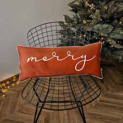 Poduszka XMAS wzór XM43 | Karmelowe Merry 30 x 70 cm
