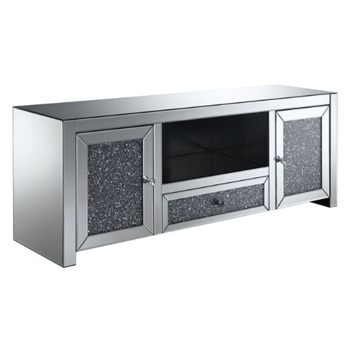 Lustrzana szafka RTV komoda z kryształkami Milion Diamonds Premium Glamour XL 150x40x55