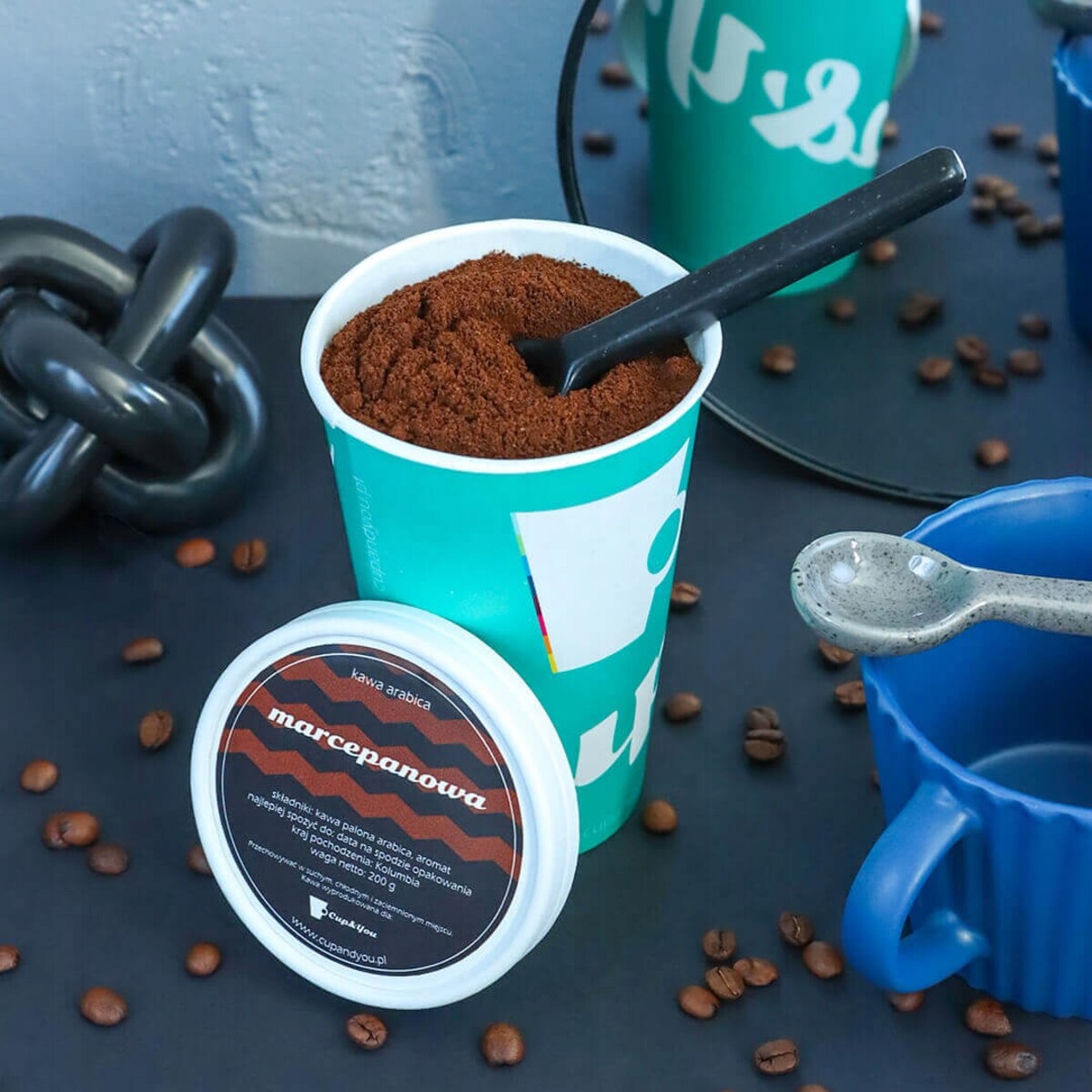 Kawa aromatyzowana smakowa MARCEPANOWA mielona ARABICA Cup&You 200g premium - kawa deserowa