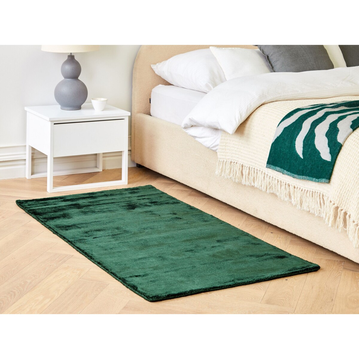 Dywan z wiskozy 80 x 150 cm zielony GESI II