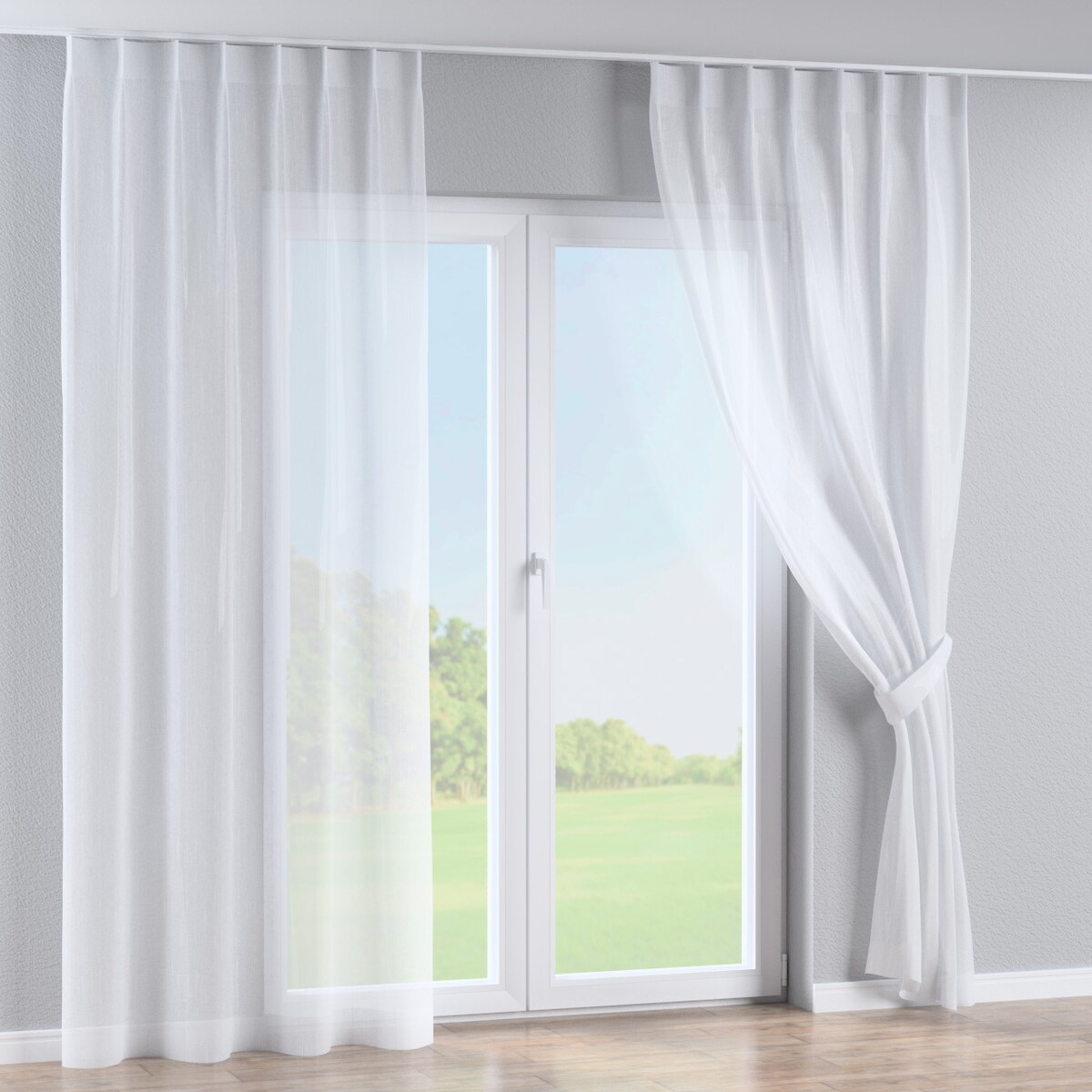 Zasłona na haczykach flex pojedynczych 130x260 kremowy