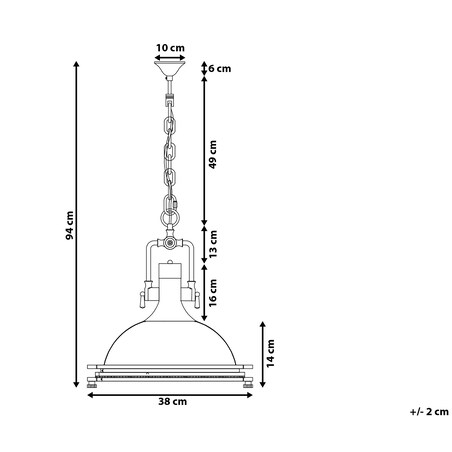 Lampa wisząca EBRON Metal Srebrny