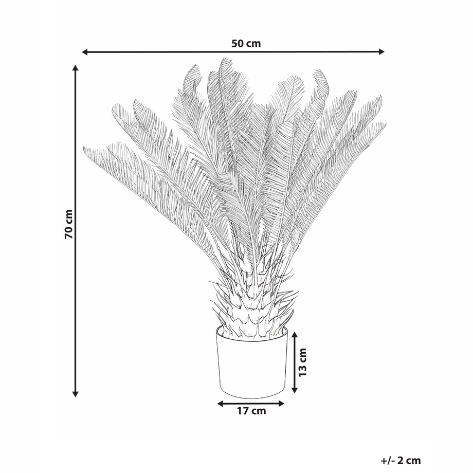 Sztuczna roślina ARECA PALM TREE 70 cm Złoty