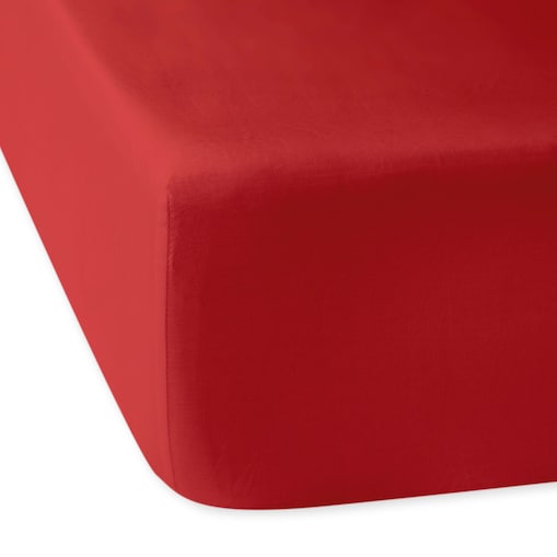 Prześcieradło satynowe z gumką 200x220 kolor Czerwony