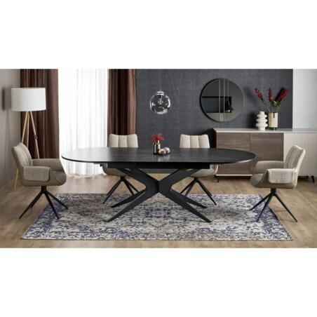 Stół rozkładany SANDRO 180(240)x100 czarny