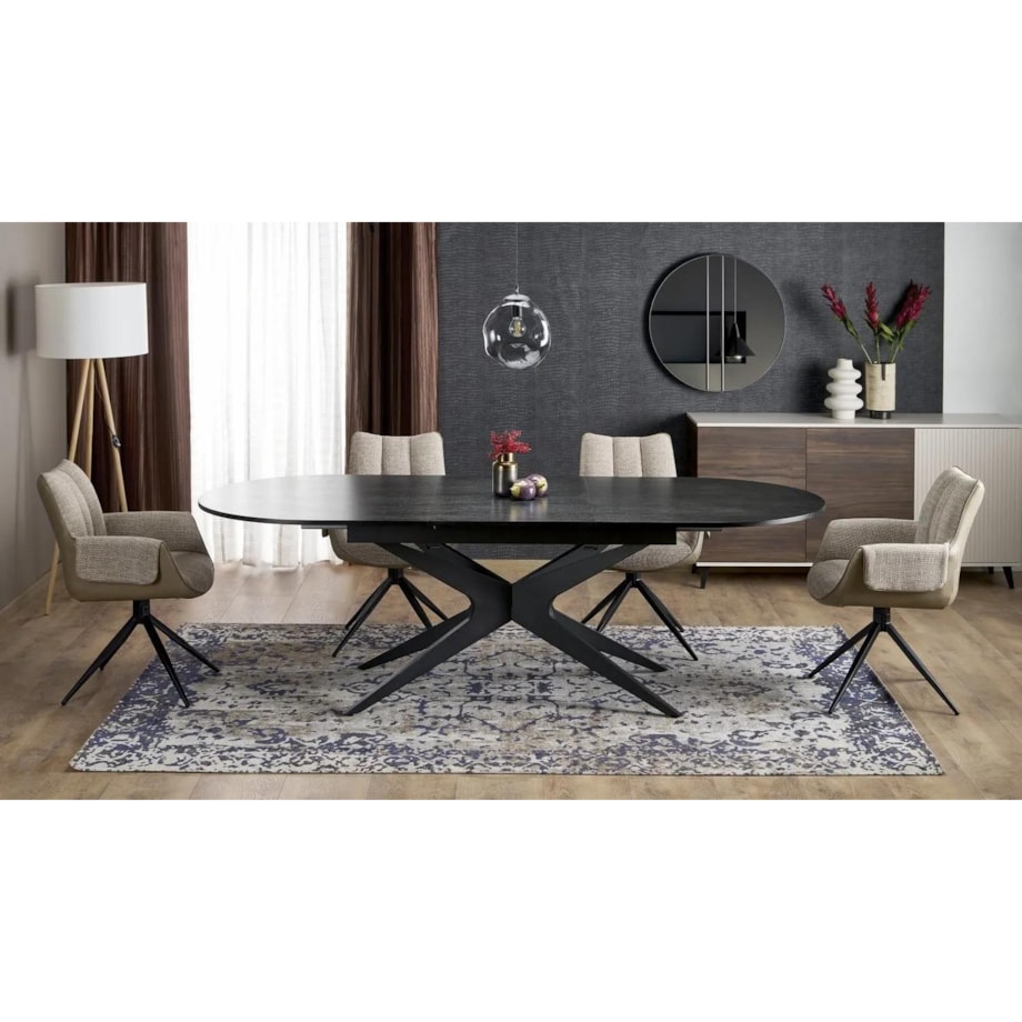 Stół rozkładany SANDRO 180(240)x100 czarny