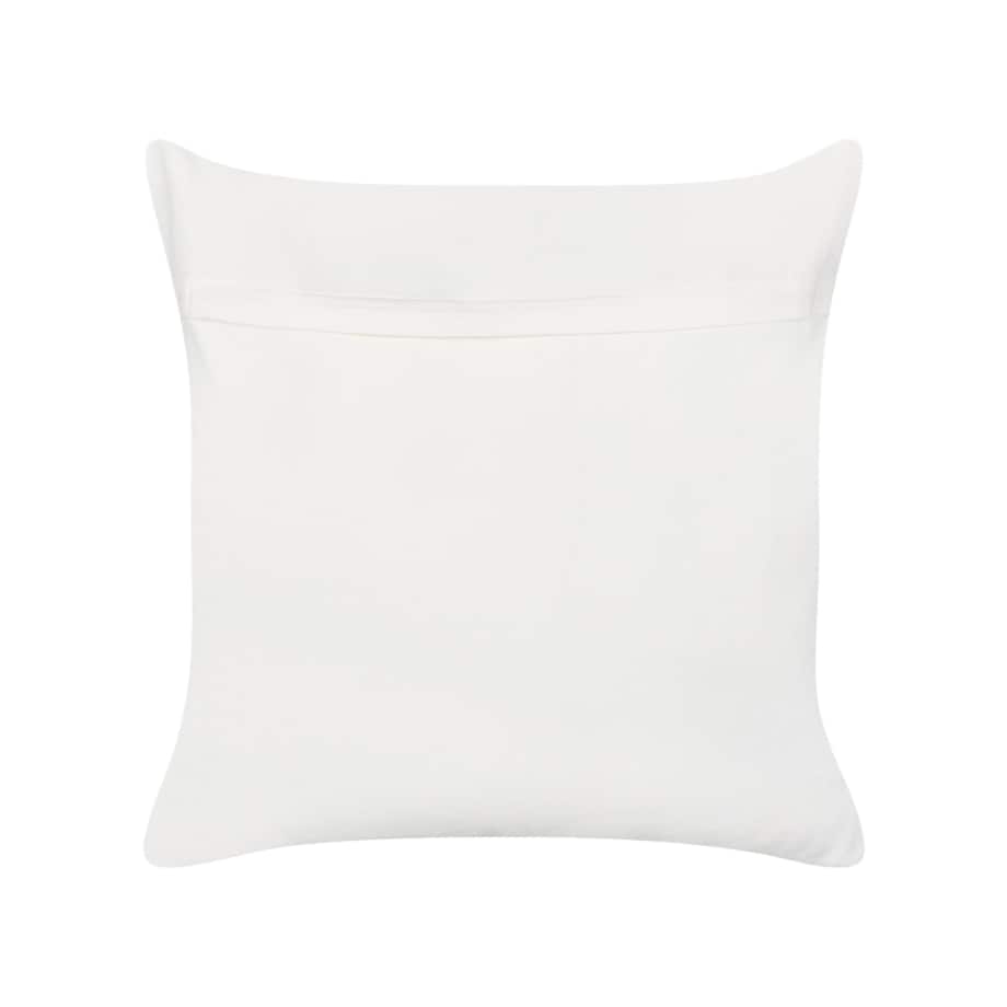 2 bawełniane poduszki dekoracyjne haftowana w kwiaty 45 x 45 cm białe z beżowym LUDISIA