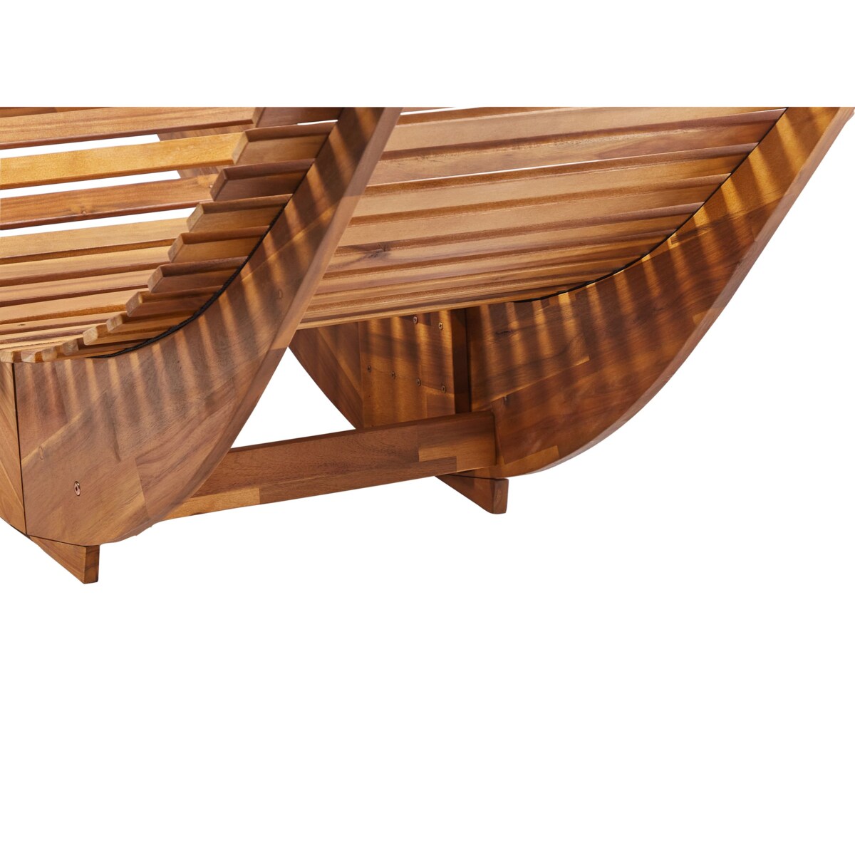 Leżak ogrodowy z poduszką BRESCIA PREMIUM Drewno akacjowe Czerwony