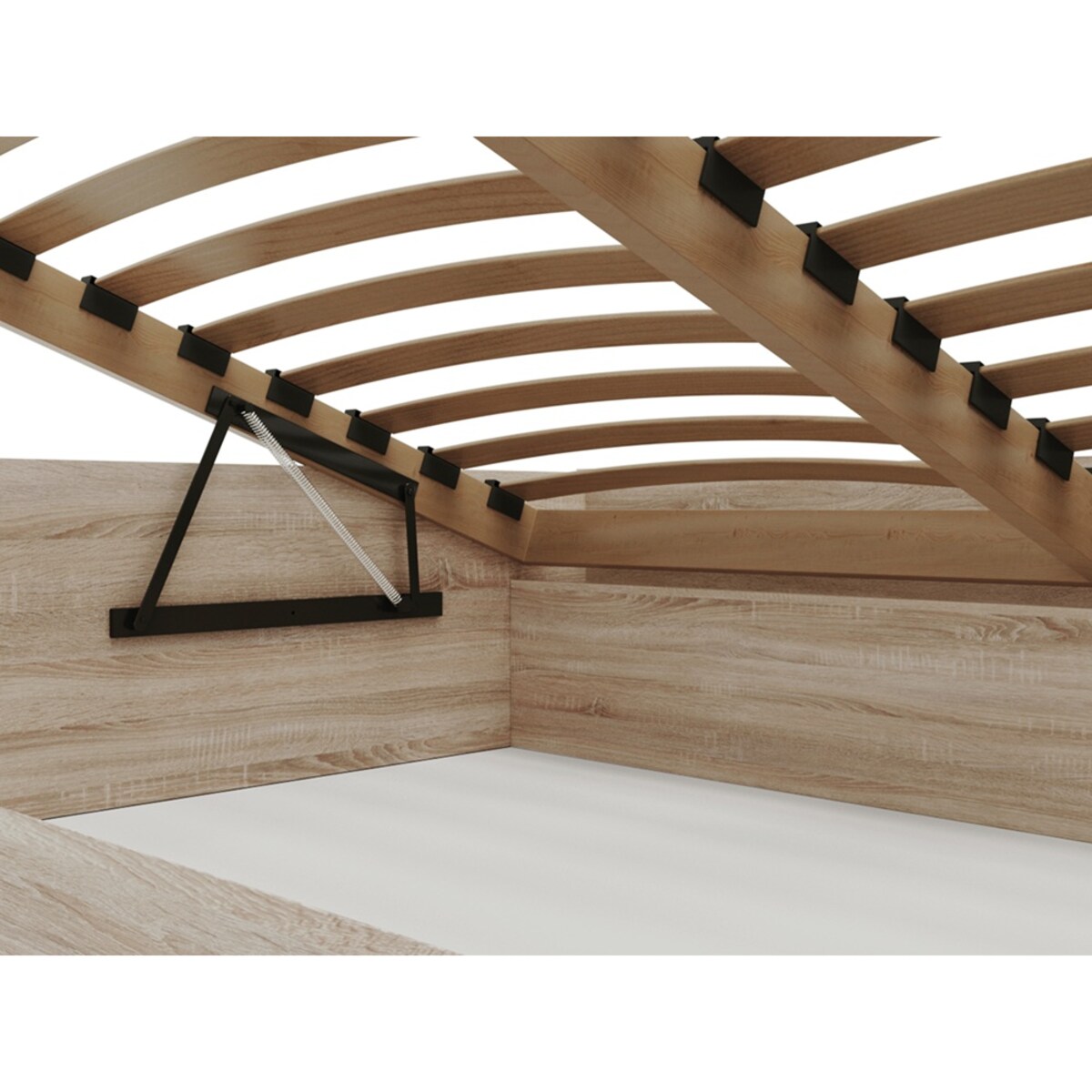 Łóżko z materacem do sypialni MOND 160x200- dąb sonoma