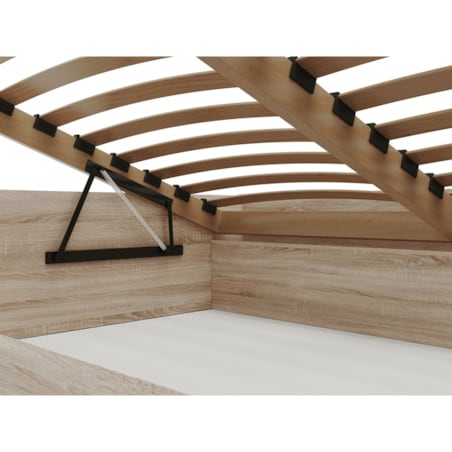 Łóżko z materacem do sypialni MOND 160x200- dąb sonoma