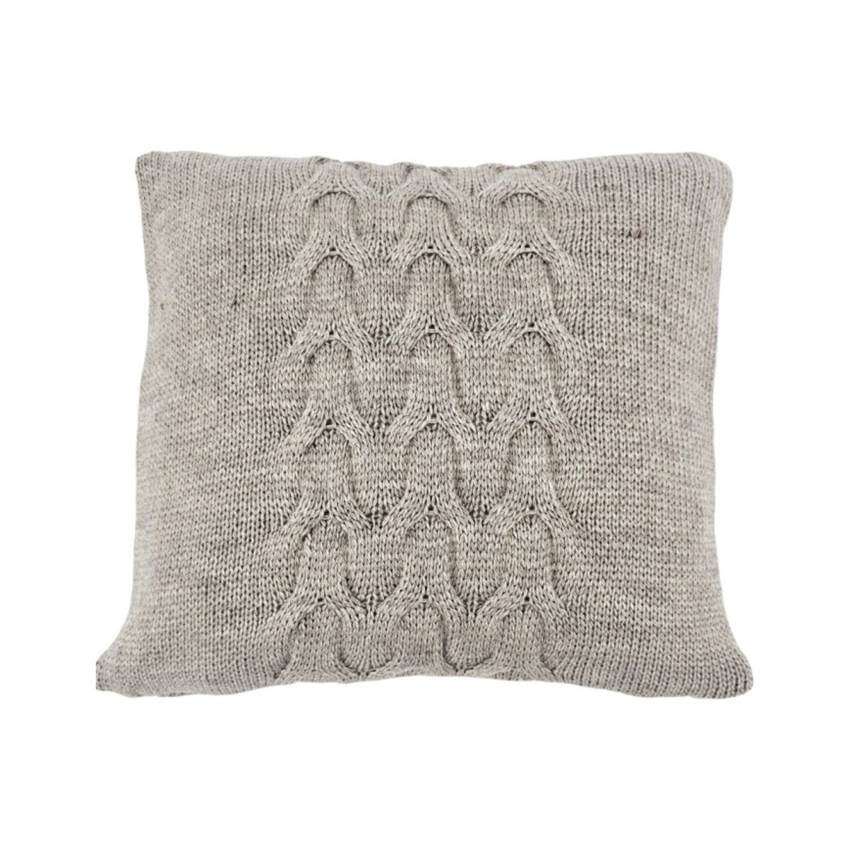 Poszewka dzianinowa na poduszkę z wełną 45x45 cm – AREZZO TAUPE