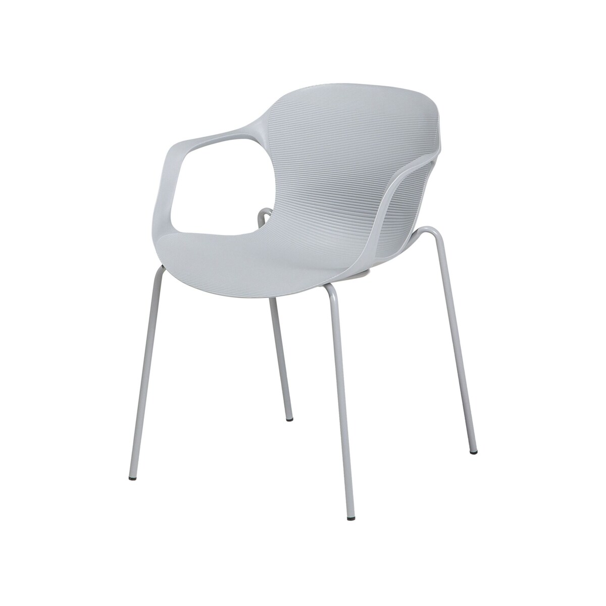 Zestaw 2 krzeseł do jadalni szary ELBERT