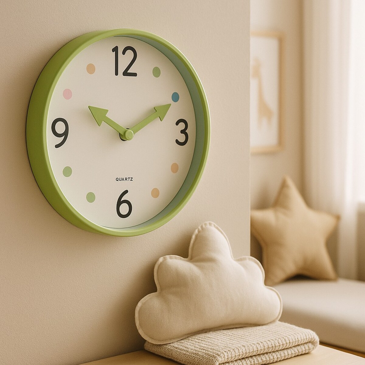 Zegar do pokoju dziecka SAFI, Ø 25 cm
