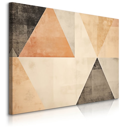 Obraz Ścienny Do Salonu Abstrakcja Trójkąty Wzór Geometryczny Boho 120x80cm