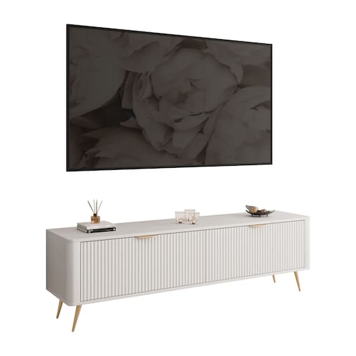 Szafka RTV SCARLETT 2D 163 cm na nóżkach beżowa