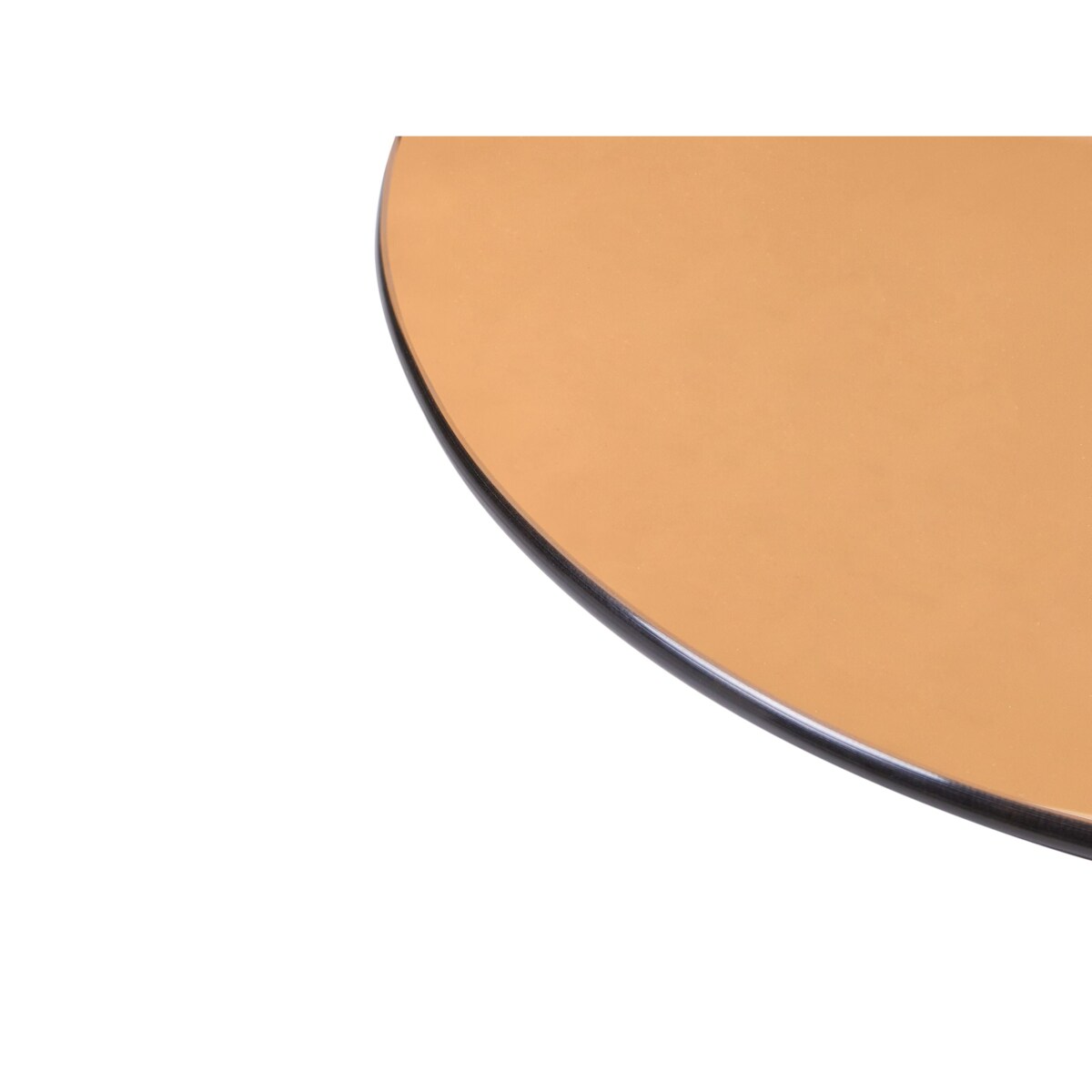 Stolik pomocniczy MINTO Szkło hartowane Brązowy Z kółkami