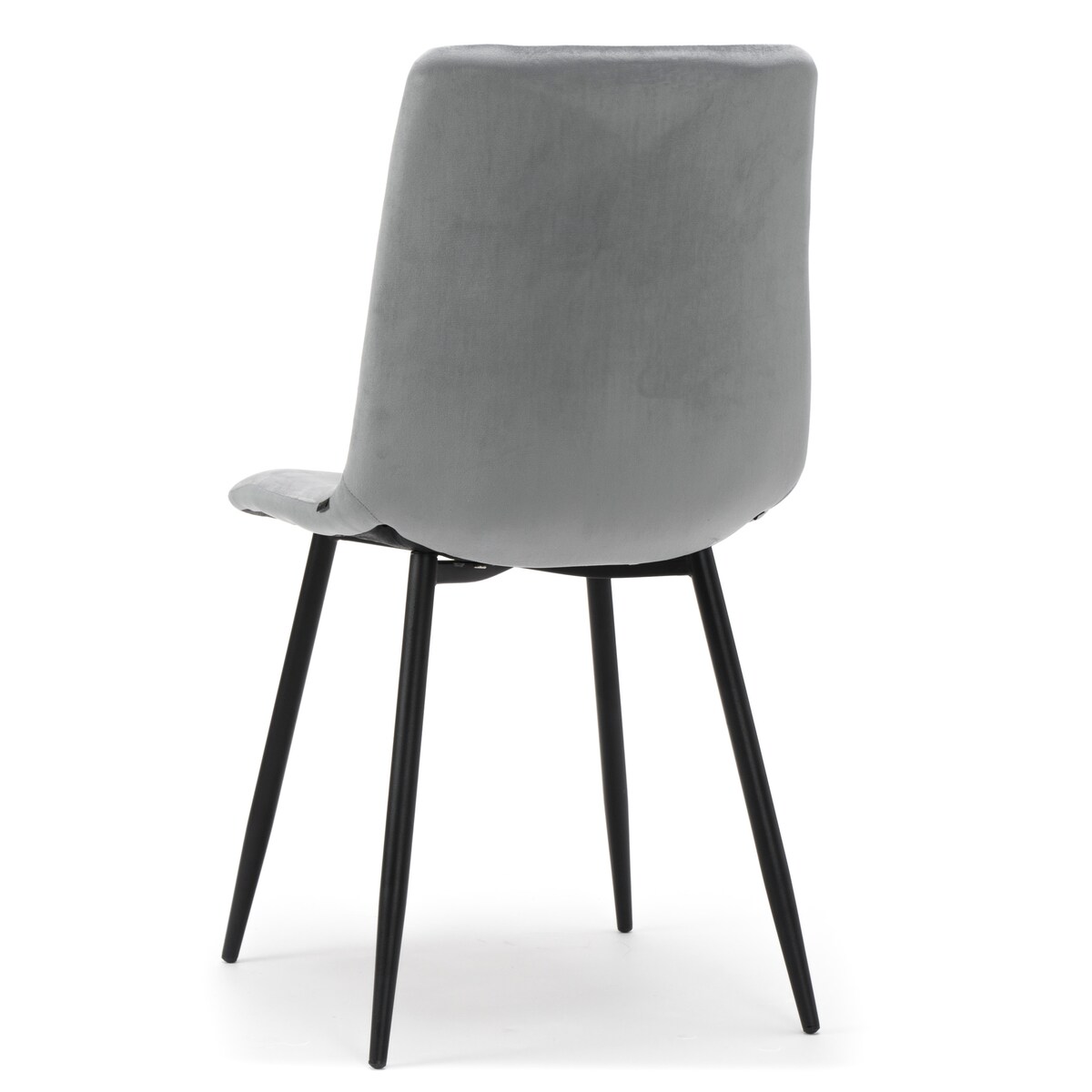 Krzesło tapicerowane pikowane welurowe do salonu jadalni PARMA jasnoszara