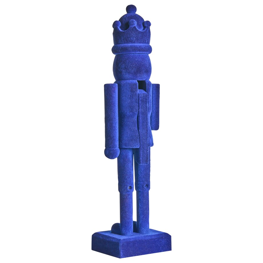 Zestaw 2 figurek dekoracyjnych FLATEY Dziadek do orzechów 40 cm Niebieski