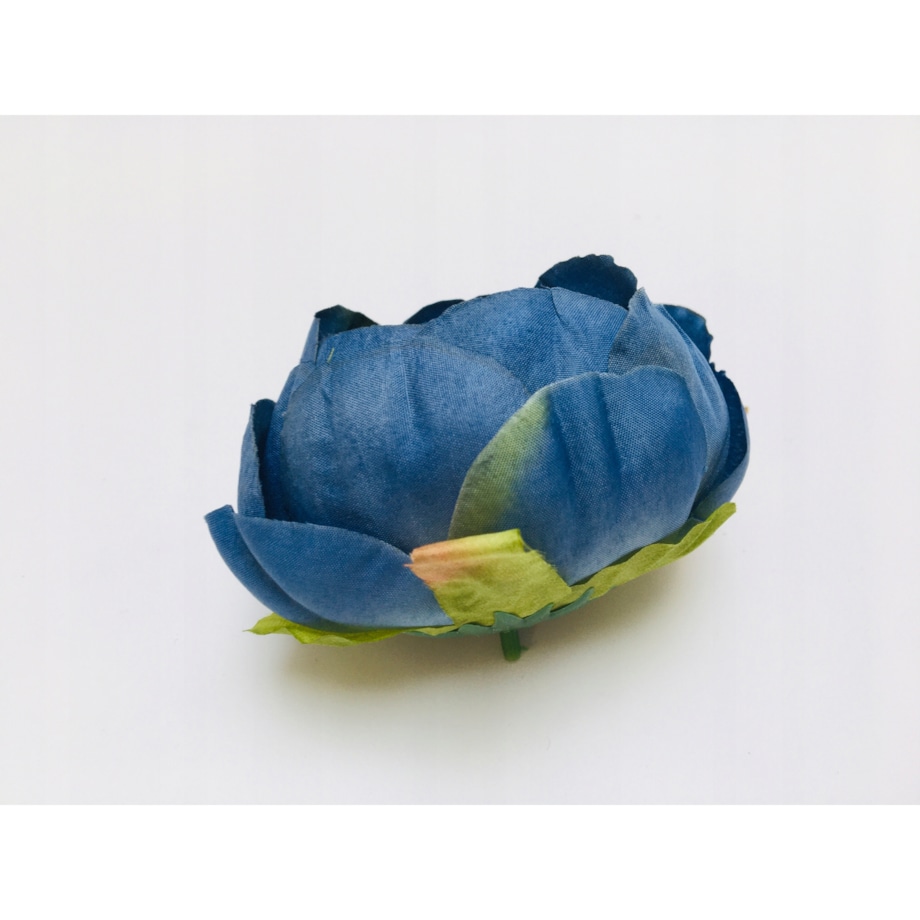 KWIATY sztuczne piwonia niebieska główka wyrobowa do stroika kompozycji