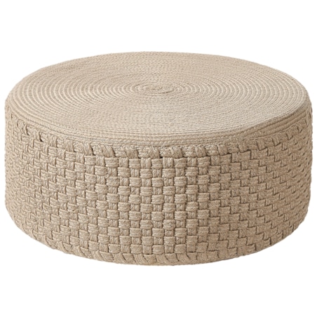 Puf ogrodowy 70 cm beżowy MITHI
