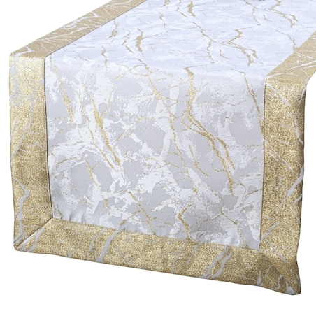Bieżnik złoty Marmur O5 - 40x200 cm - złoty - 40cm x 200cm