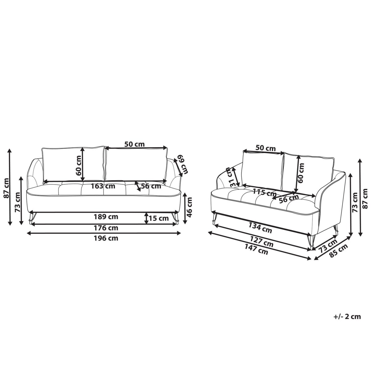 Komplet wypoczynkowy 5-osobowy brązowy HOBRO