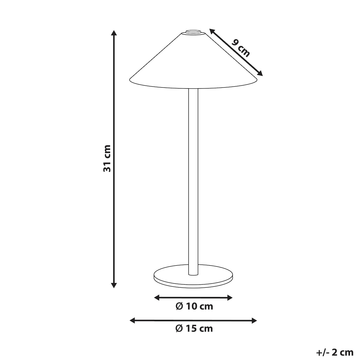 Bezprzewodowa lampa stołowa LED FRANCOLI Ze ściemniaczem Metal Biały