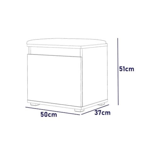 Szafka na buty z siedziskiem SINGAPUR 50 biała/szara
