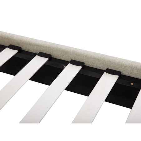 Łóżko tapicerowane 90 x 200 cm beżowe SENNEZ