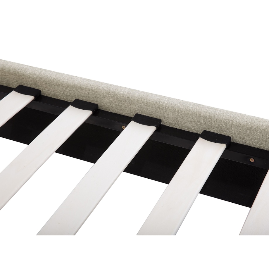 Łóżko tapicerowane 90 x 200 cm beżowe SENNEZ