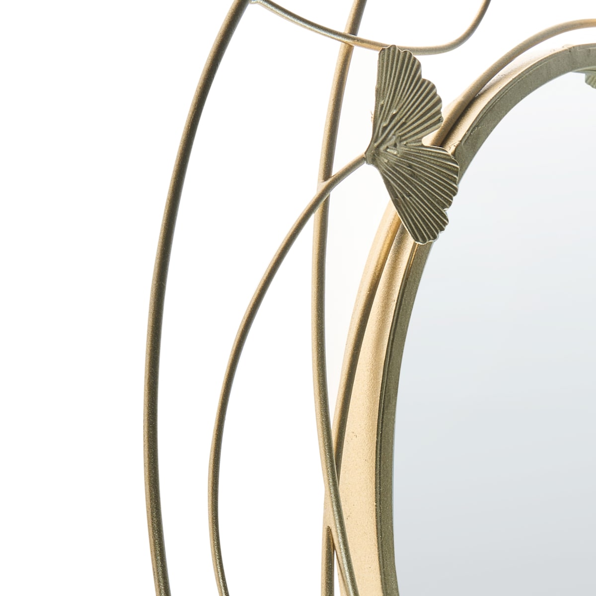 Lustro ścienne ANGLET 46 cm 49 cm Metal Złoty