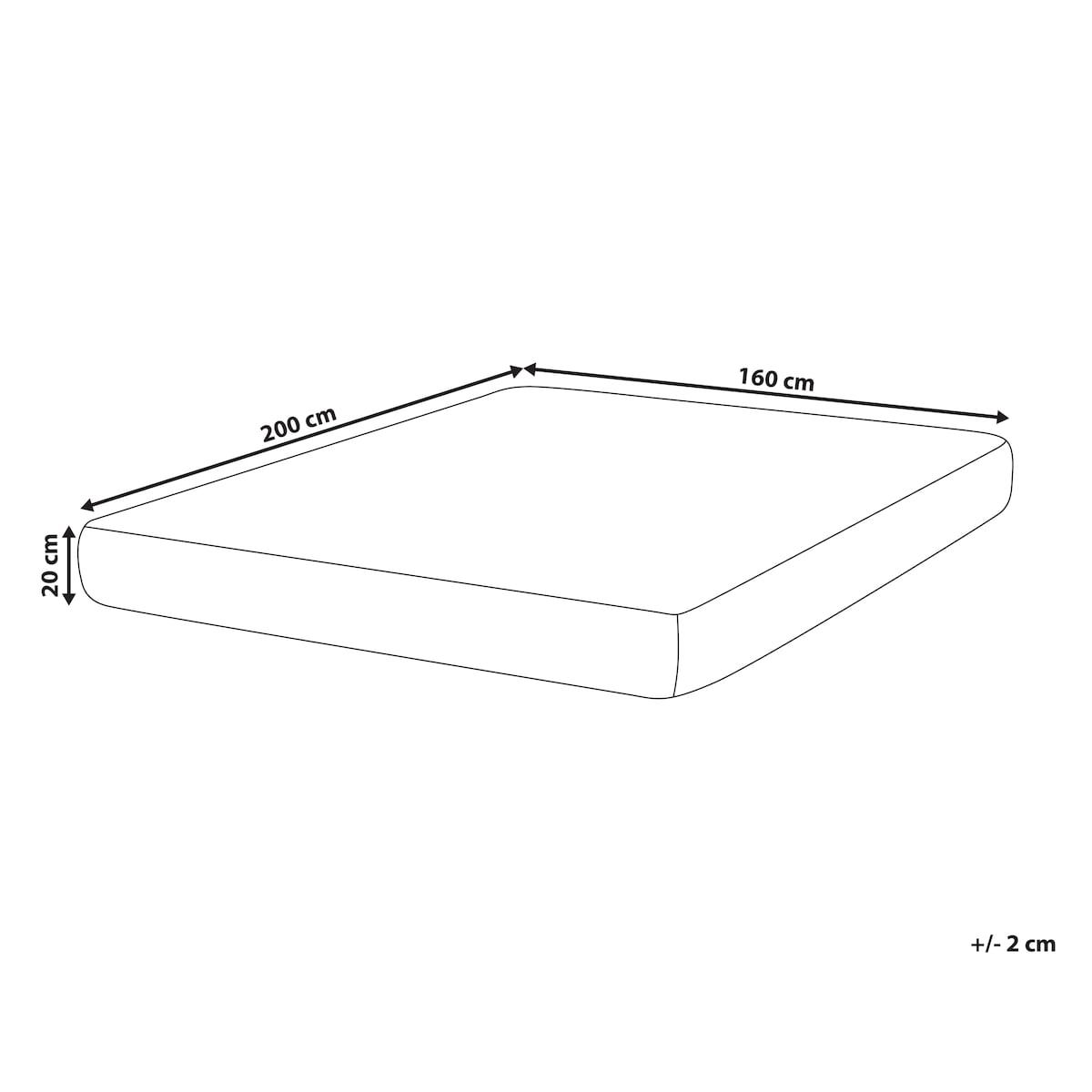 Materac piankowy FLEX 7 PLUS H2/3 średnio twardy 160 x 200 cm