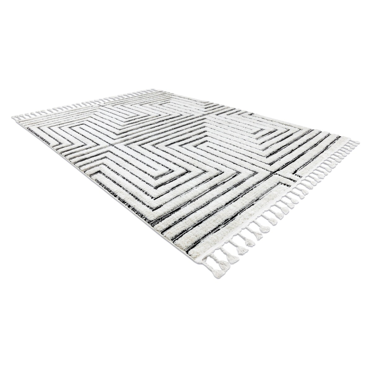 Dywan SEVILLA Z788B Labirynt, grecki biały / 140x190 cm