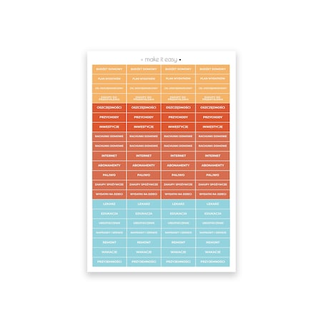 Naklejki do kalendarza – budżet domowy