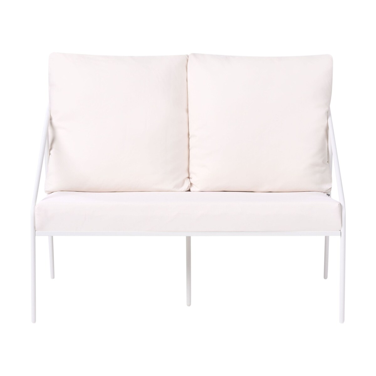 Zestaw ogrodowy ze stolikiem dla 4 osób USTICA Metal Biały