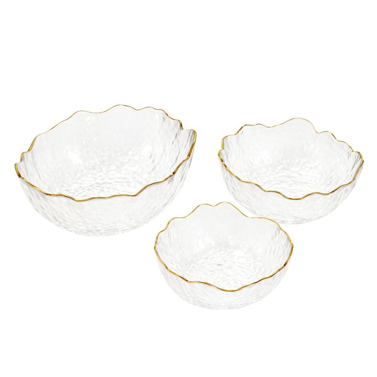 Zestaw 3 szklanych mis salaterek SHP BOWLS