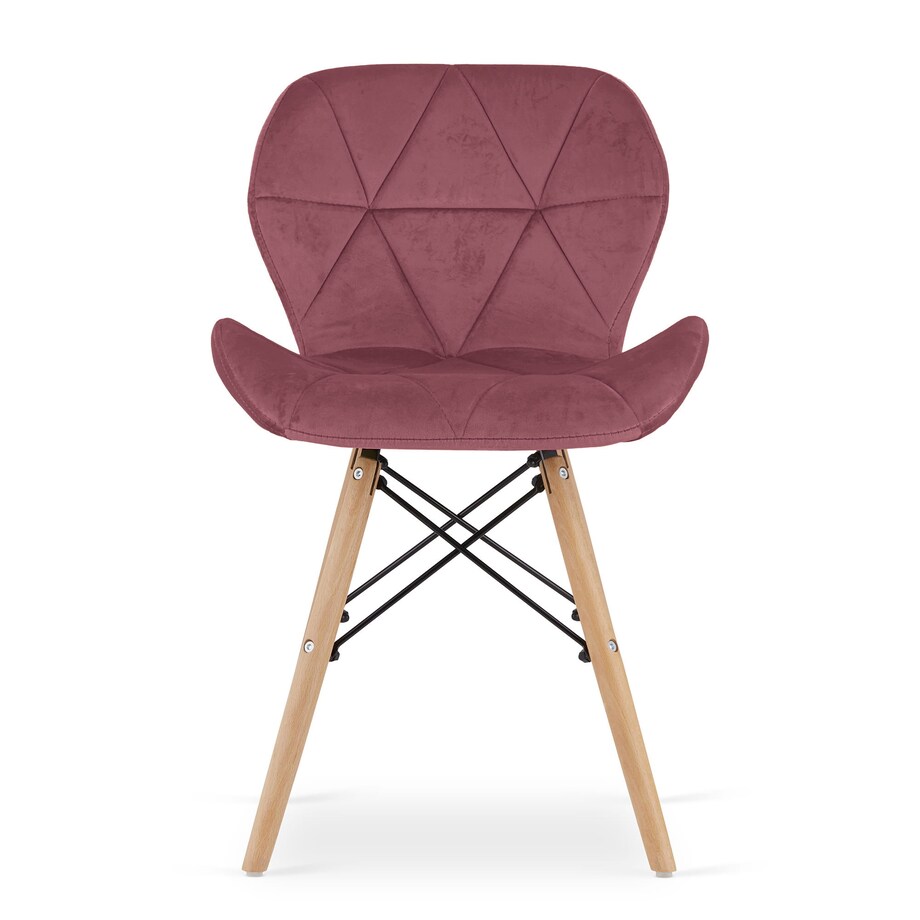 Krzesło Do Jadalni Kuchni Salonu Lago Aksamit - Ciemny Róż X 3