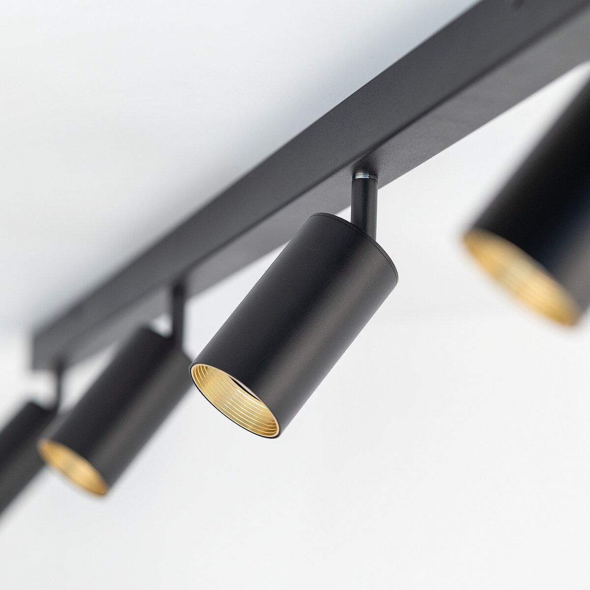 Lampa sufitowa spot TK Lighting AMIS BLACK 4 czarno-złota 4xGU10 127 cm