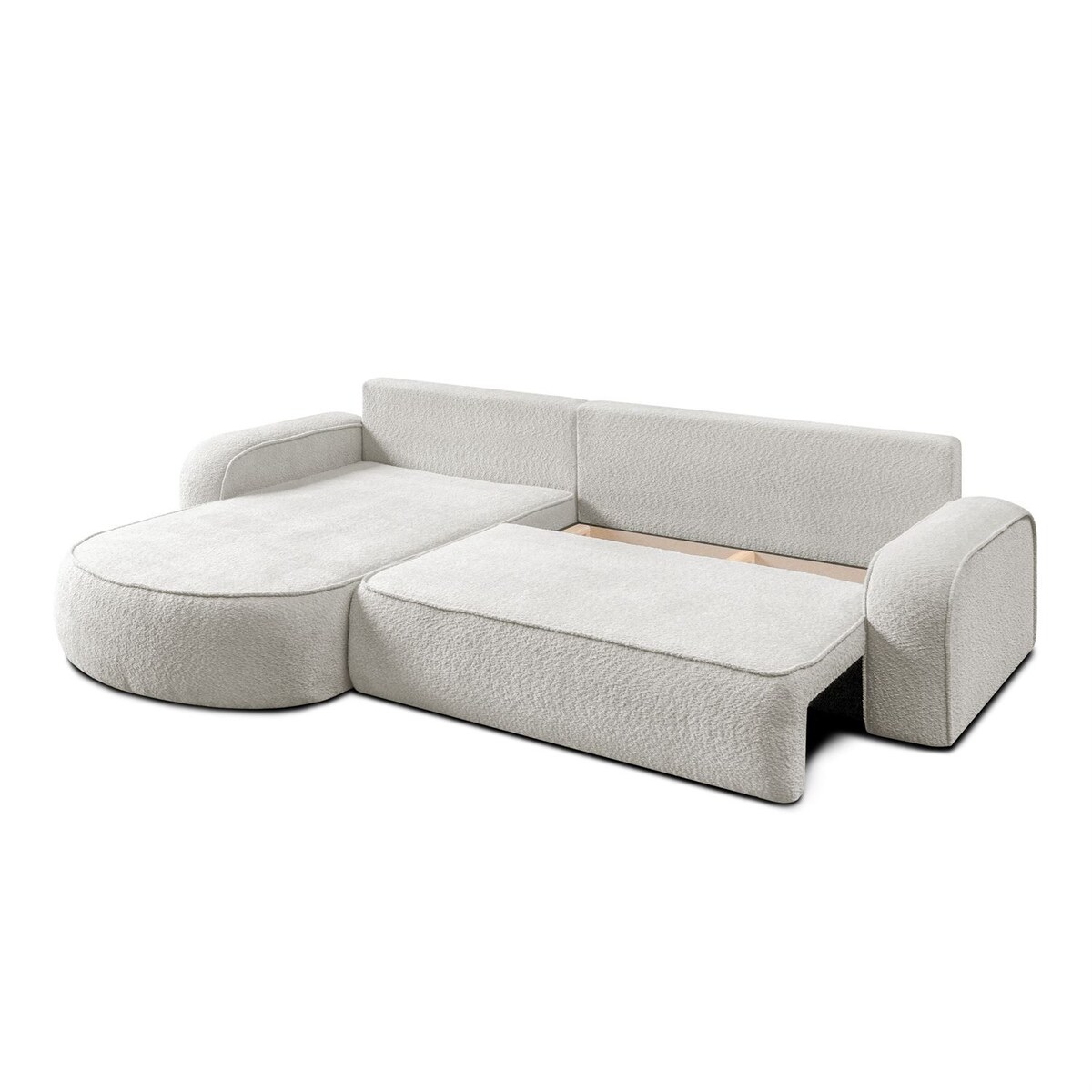 Rozkładany narożnik VENUS II z pojemnikiem na pościel, Coral 65